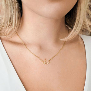 Zodiac Constellation Pendant (Aquarius) - Gold